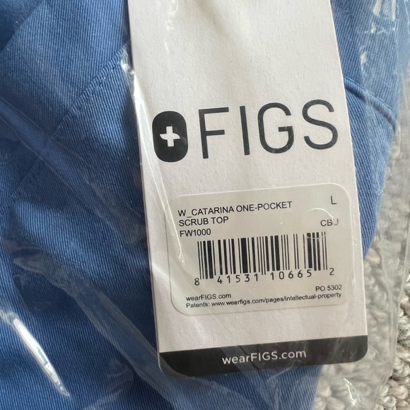 Figs Catarina One-Pocket Scrub Top Ceil Blue - Picture 4 of 4